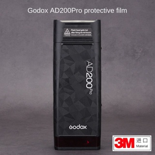 สติกเกอร์ฟิล์ม ผิวด้าน ลายพราง สีดําด้าน 3M สําหรับ GODOX AD200Pro