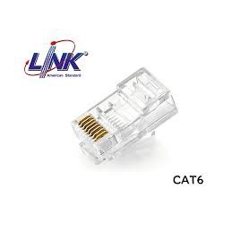 หัวแลน CAT6 Link RJ45 (10/Pack) MODULAR PLUG (ตัวผู้) ยี่ห้อ LINK (US-1002) Original