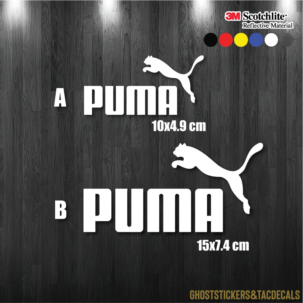 สติกเกอร์ Puma แต่งรถยนต์ มอเตอร์ไซค์ laptop computer งานตัดสะท้อนแสง3M