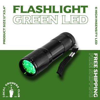 Flashlight Green LED ไฟฉายแสงสีเขียว