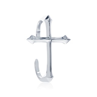 the Glory Cross Twin Ring แหวนเงินแท้ 925 แกะมือขัดเงาพิเศษ ชุบไวท์โกลด์ ลายไม้กางเขนนี้จึงเปล่งประกายสว่างดังความอิ่มเอิบในพรของพระเจ้าผู้บริสุทธิ์