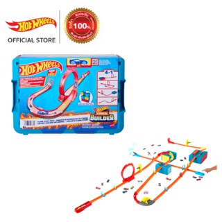 Hot Wheels Track Building Fire-themed Track Set-ฮอตวีล ชุดรางแบบกล่อง รุ่นรางวงล้อไฟ (HMC04)