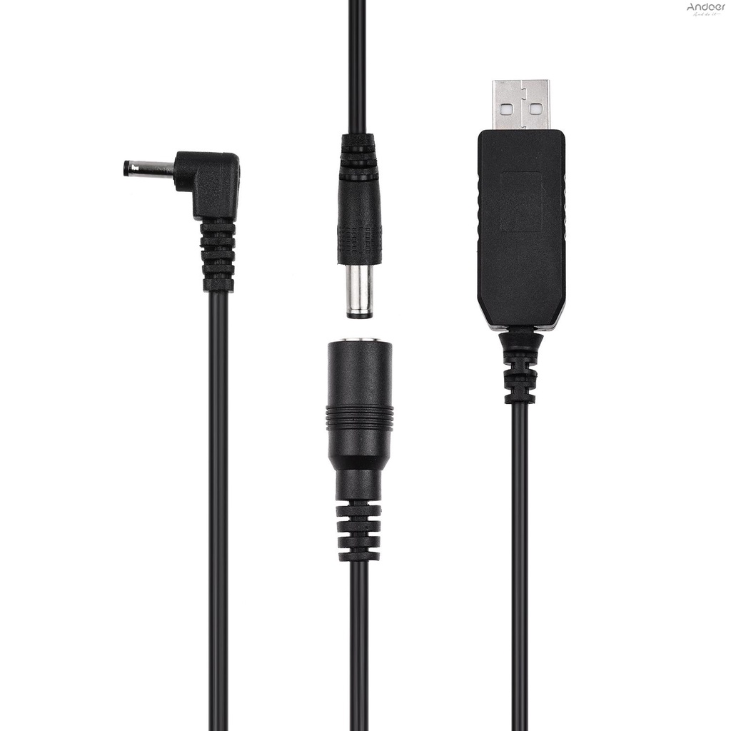 Andoer ACK-E10 5V USB Dummy Battery DC Coupler (Replacement for LP-E10) with Power Adapter Compatible with  EOS Rebel T3/T5/T6/T7/T100/Kiss X50/Kiss X70/1100D/1200D/1300D/2000