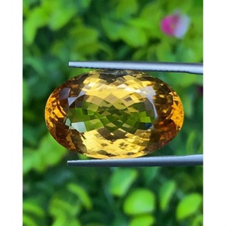 พลอย ซิทริน Citrine 20.24 กะรัต (Cts.) พลอยแท้ อัญมณีมงคลประจําวันเกิด เครื่องประดับพลอย