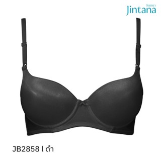 Jintana เสื้อชั้นใน  (เสริมโครง) รุ่น Basic Bra รหัส JB2858A สีดำ