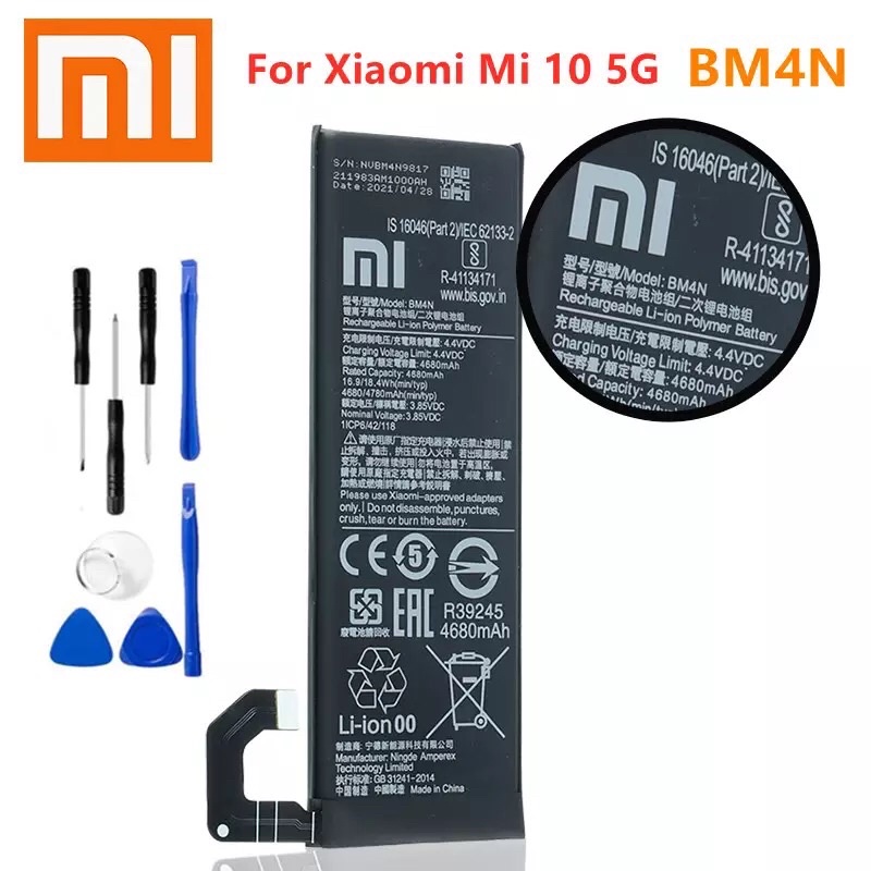 Xiaomi BM4N 4780MAh Original โทรศัพท์เปลี่ยนแบตเตอรี่ BM4N สำหรับ Xiaomi Mi 10 5G Mi10 Bateria + ของ