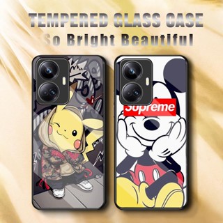 เคสโทรศัพท์ Realme 10 Pro+ Plus 5G 4G G99 ฝาครอบกันกระแทกกระจกแข็ง การ์ตูนน่ารัก 208