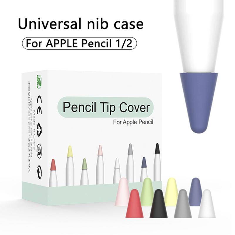 เคสปากกาสไตลัส ซิลิโคน ปิดเสียง แบบเปลี่ยน สําหรับ Apple Pencil 1 2 generation 1st 2nd 8 ชิ้น