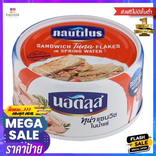 นอติลุสทูน่าแซนวิชในน้ำแร่ 170กรัม Nautilus Tuna Sandwich in Spring Water 170g.