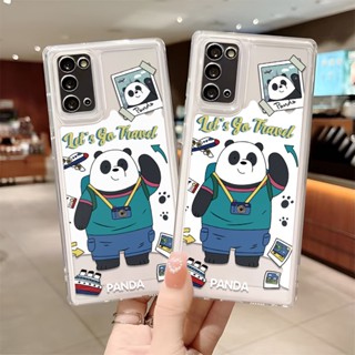 SAMSUNG เคสโทรศัพท์มือถือ แบบใส ลายการ์ตูนแพนด้า สําหรับ ซัมซุง S22 ULTRA A03 A13 A12 A31 A32 A53 A52 A10S A51 A71 A50 A20 Note 10 Pro