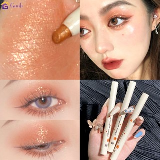 กลิตเตอร์ อายแชโดว์ ดินสอ ใบหน้า อายแชโดว์ อายแชโดว์ ปากกาไหมนอน อายแชโดว์ สดใสปะการังพีชโรสโกลเด้นอายเมคอัพสติ๊ก Eyeshadow Stick【 Goob 】