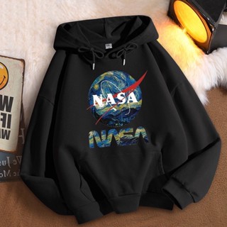 ส่งไวจากไทย เสื้อแขนยาวมีฮู้ด ผ้านิ่มใส่สบาย พิมพ์ลาย NASA