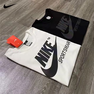 Nike เสื้อยืดลําลอง แขนสั้น โอเวอร์ไซซ์ ของแท้ 100% เหมาะกับการเล่นกีฬา แฟชั่นฤดูร้อน สําหรับทุกเพศ