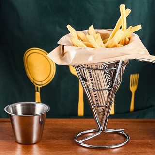 My Green Garden กรวยใส่วาฟเฟิลฮ่องกง ที่ใส่เฟรนฟราย สี Plating French Fries ตะกร้าขนมบัฟเฟ่ต์สําหรับใส่ขนมขบเคี้ยว