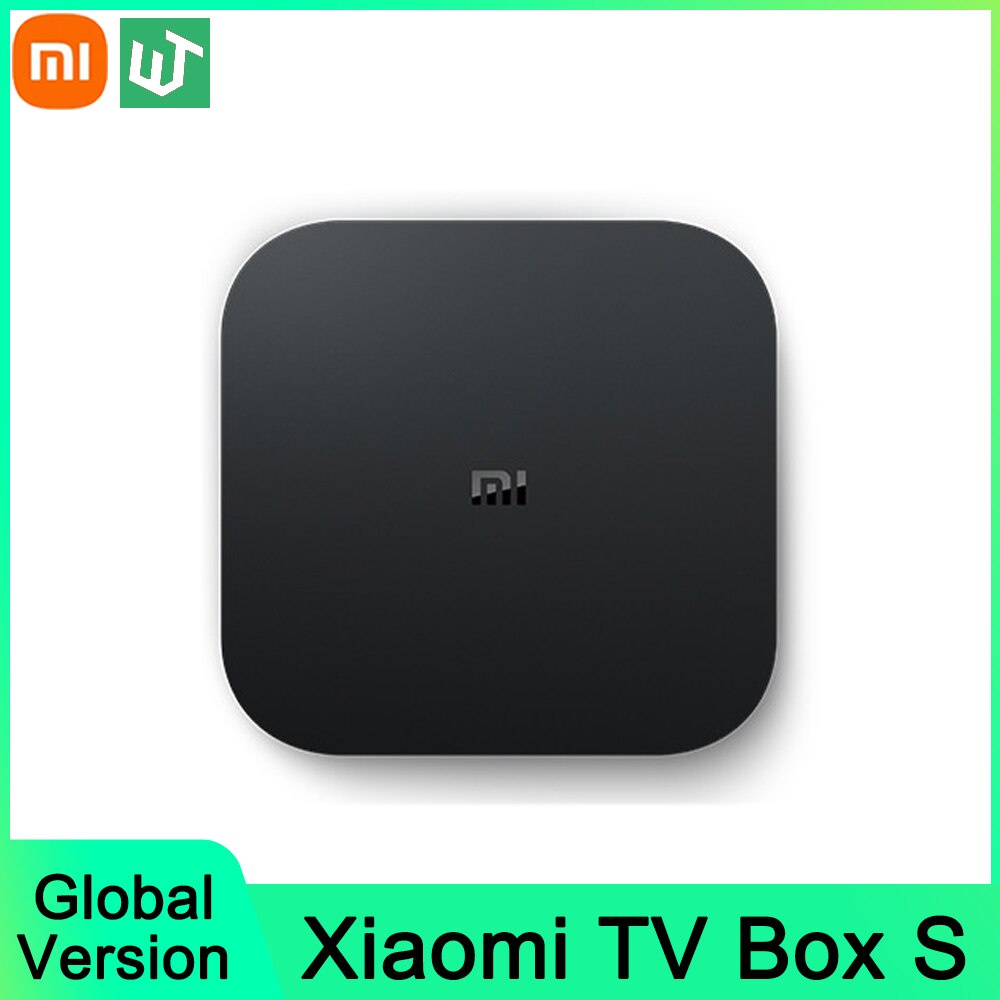 Global version xiaomi mi กล่องทีวี s 4k hdr google smarthome set top box newwork media player android tv 8.1 ultra hd 2g 8g