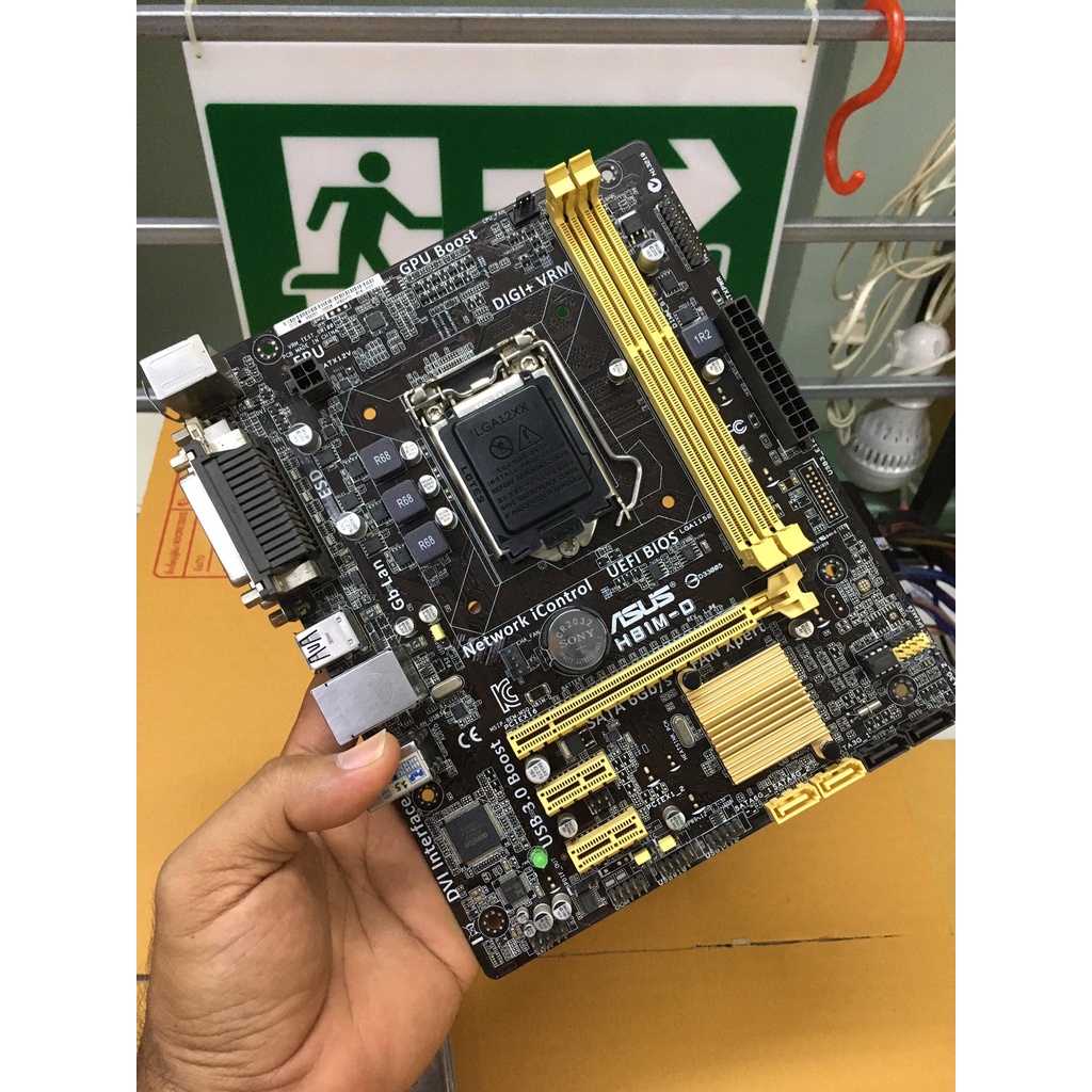 เมนบอร์ด MB 1150 Asus H81M-D มือสอง