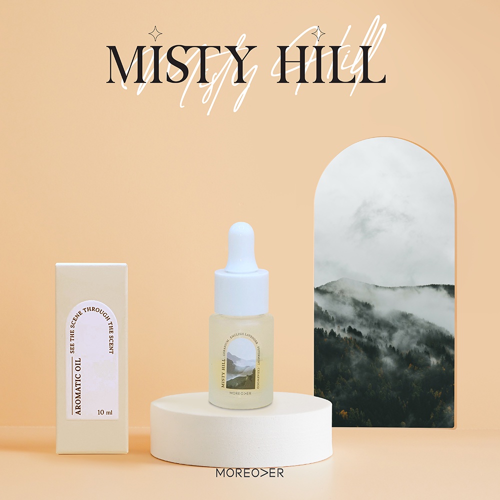 Misty Hill : Moreover Aromatic Oil 10ml ขวดหยดอโรม่า หยดตะเกียงหอมละเหย กระจายกลิ่น น้ำหอมสำหรับเครื่องพ่นไอน้ำอโรม่า