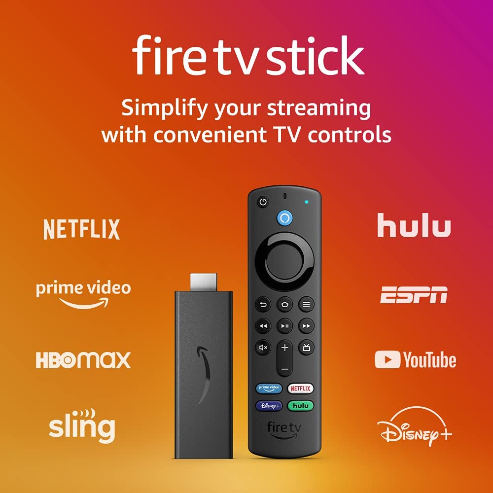 Amazon Fire TV Stick with Alexa Voice Remote, 3rd Gen HD streaming device, streaming media player USA Imported Authentic