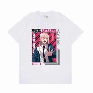 เสื้อเบลาส์ เสื้อยืด ลาย Crazy Waifu Power Hayakawa Chainsaw Man Devil Hunter Series - 0122เสื้อยืด