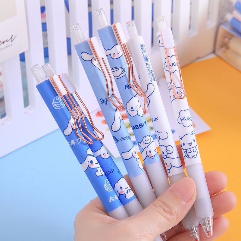 ปากกาหมึกเจล 0.5 มม. ลายการ์ตูนสุนัขน่ารัก สีฟ้า สําหรับสํานักงาน