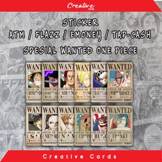 สติกเกอร์ ลายการ์ตูนอนิเมะ One Piece BCA Mandiri Bri Bni Debit Credit Emoney Flazz Etoll Tapcash Brizzi สําหรับติดตกแต่ง