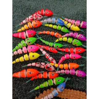 ทุ่นตกกุ้งทรงหนอน 6,8,10 มม มีหลายสีให้เลือก