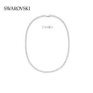 [ของแท้ พร้อมส่ง] Swarovski Swarovski TENNIS DLX สร้อยคอโซ่ ประดับคริสตัล สีพื้น เรียบง่าย สําหรับผู้หญิง