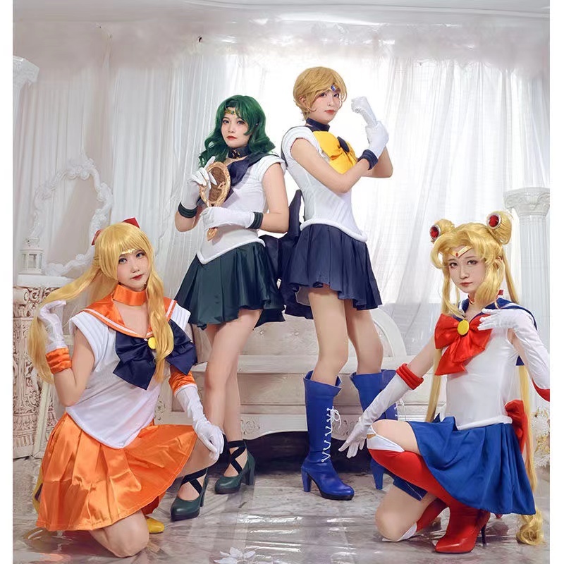 Sailor Moon Cosplay ชุดคอสเพลย์ การ์ตูนญี่ปุ่น ทหาร เซเลอร์มูน น่ารัก - รูปที่ 3