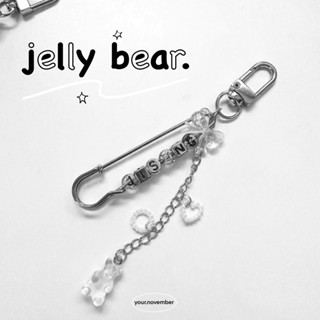 keyring nct : jelly bear ( พวงกุญแจลูกปัดตัวอักษร &amp; เปลี่ยนชื่อได้ )