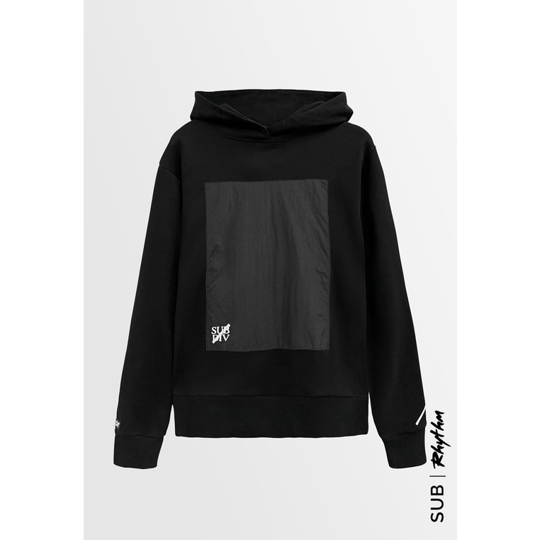 SUB Men Long-Sleeve Oversize Sweatshirt Hoodies - สีดํา - H2M486