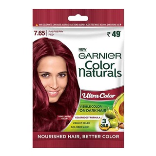 การ์นิเย่ Garnier Color Naturals 30ml.(7.65  Raspberry Red)   ครีมเปลี่ยนสีผมถาวร ของแท้100%