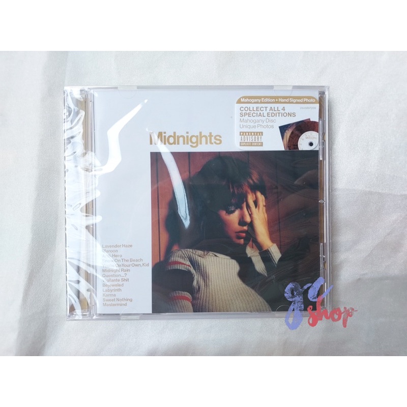 (พร้อมส่ง) Taylor Swift - Midnights CD Signed Mahogany Edition ซีดีพร้อมลายเซ็นสด สินค้า official ขอ