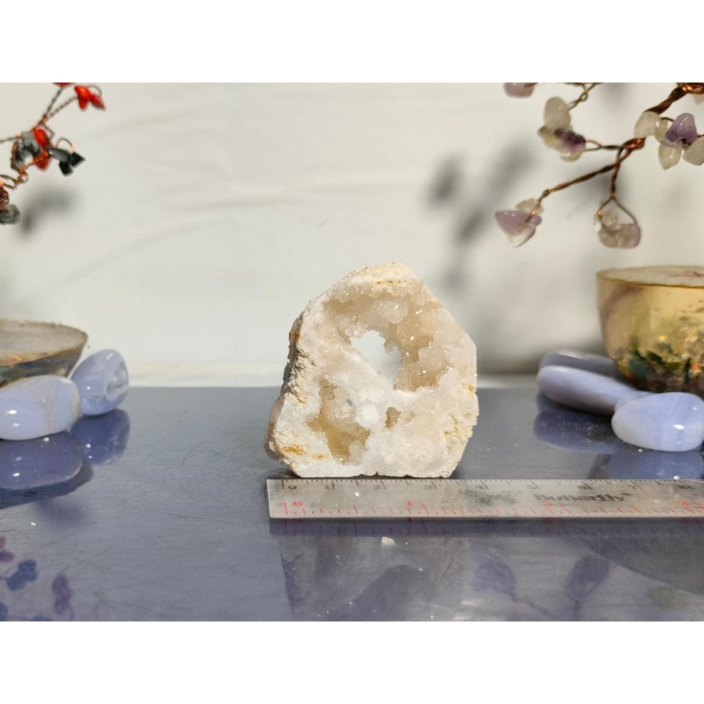 Clear Quartz Druzy Geode Agate Morocco point [ 1 ]