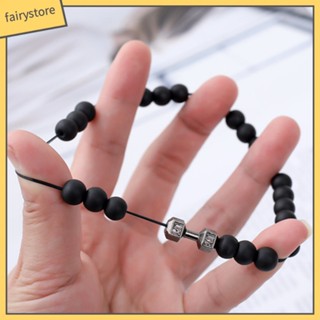 Fairystore| เครื่องประดับ สร้อยข้อมือ ประดับลูกปัด แฟชั่นเรียบง่าย สไตล์วินเทจ สําหรับผู้ชาย