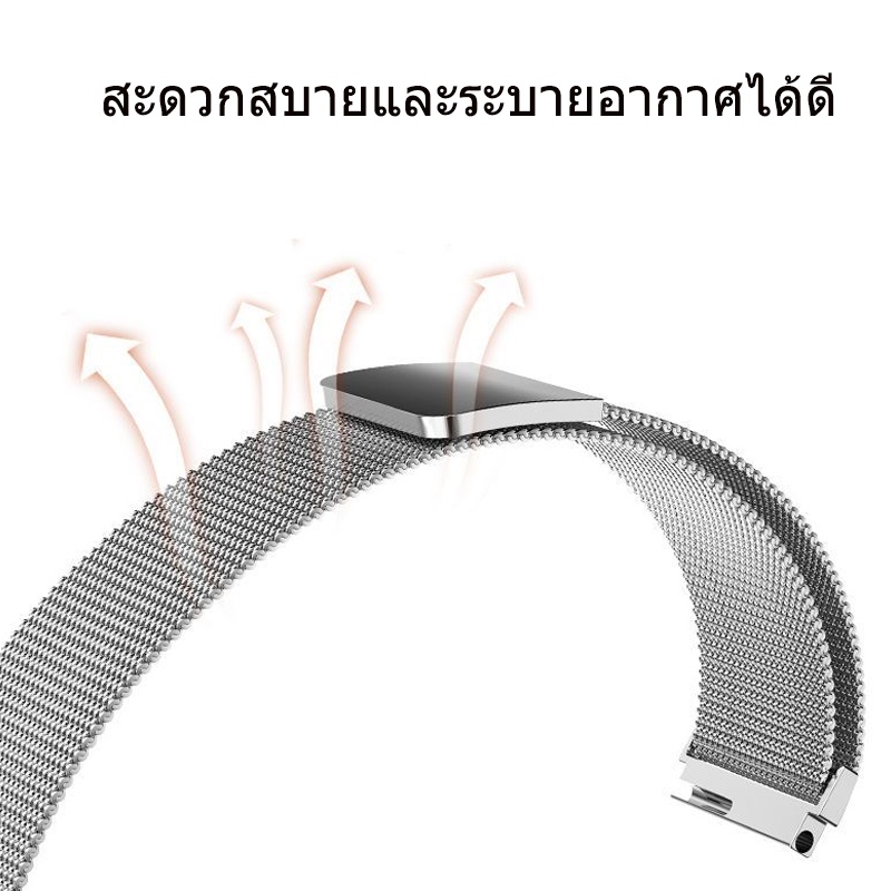 สายนาฬิกาสแตนเลสสำหรับ OPPO BAND สายนาฬิกาโลหะสไตล์มิลาน - รูปที่ 2