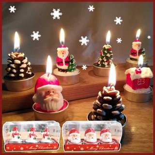 🎅พร้อมส่ง🎄เทียนคริสต์มาส Christmas Candle เทียนปาร์ตี้คริสต์มาส การตกแต่งคริสต์มาส🎀