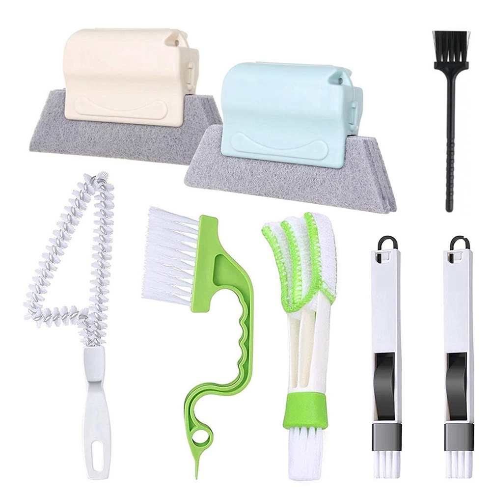 8Pcs Handheld Groove Gap Cleaning Tools Door Window Track Cleaner