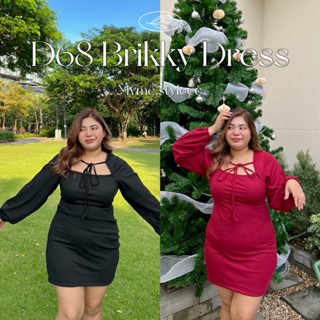 D68 Brikky Dress เดรสสาววอวบ