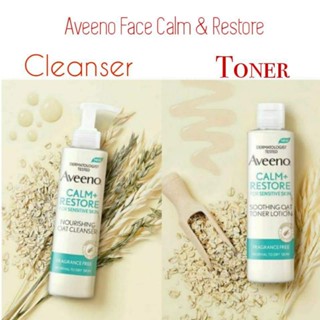 เปิดร้านใหม่ ราคาพิเศษค่ะ 💯🎉Aveeno Face Calm and Restore Soothing Toner(Cleanser) 200 ml.