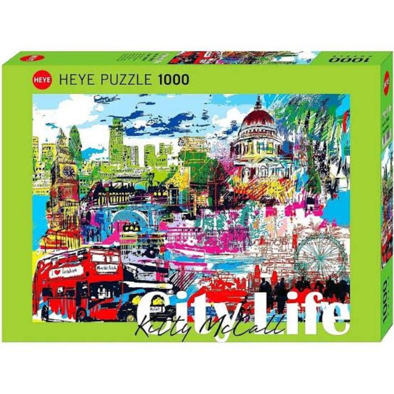 จิ๊กซอว์ 1000 ชิ้น PUZZLE HEYE jigsaw​ ของแท้ ส่งไว ของใหม่ มือหนึ่ง  I LOVE London (Kitty McCall) City Life