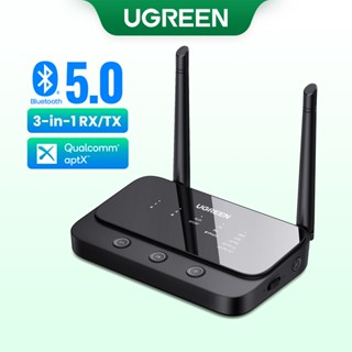 UGREEN 3 in 1 บลูทูธ 5.0 aptX™ อะแดปเตอร์ส่งสัญญาณเสียง Hd RX TX 100M สําหรับ Airpods Computer PS4 Pro Nintendo Switch