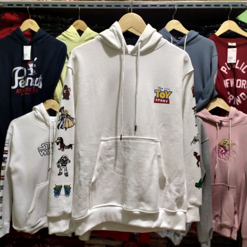 เสื้อฮู้ด HM TOY STORY สีขาว SABLON ผู้หญิง/ผู้ชาย FUL TAG