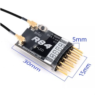 RadioMaster - R84 V2 4ch Frsky D8 / D16 and Futaba SFHSS Compatible