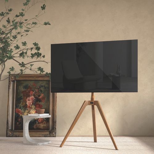 FS35-44F-01 SOLID WOOD TV FLOOR STAND ขาทีวีสามขาไม้แท้ๆออกใบกำกับภาษีได้ E TAX