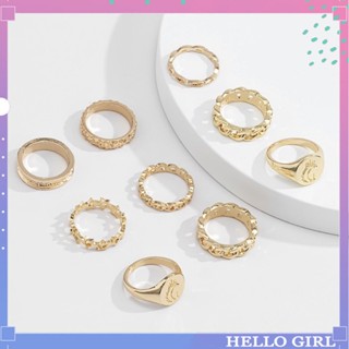 เครื่องประดับแฟชั่นแหวนอัลลอยดวงจันทร์ Hello Girl สําหรับผู้หญิง