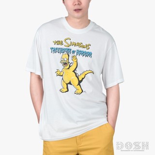 🌟พร้อมส่ง🌟DOSH:OVERSIZED SHORT SLEEVE T-SHIRT THE SIMPSONS -9FSIMT5070-OW-BL