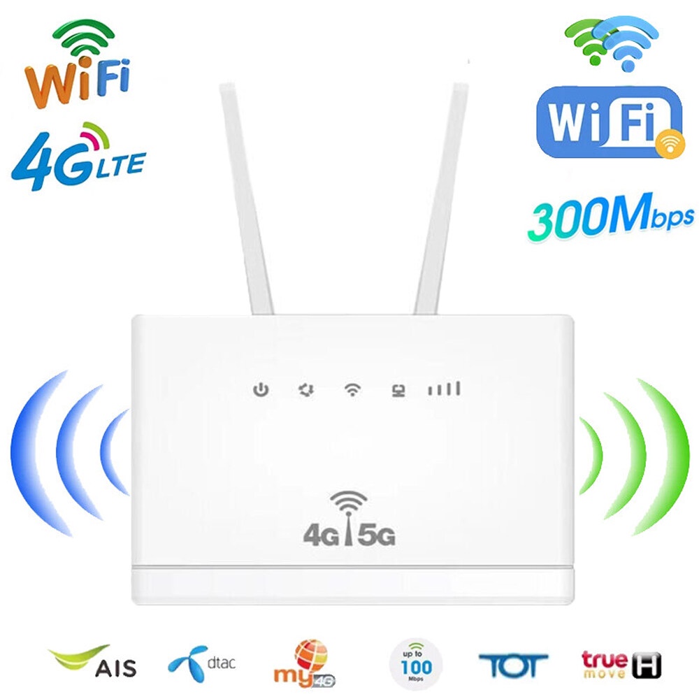 เราเตอร์ใส่ซิม 4G/5G เราเตอร์ 4g router Wi-Fi 300Mbps