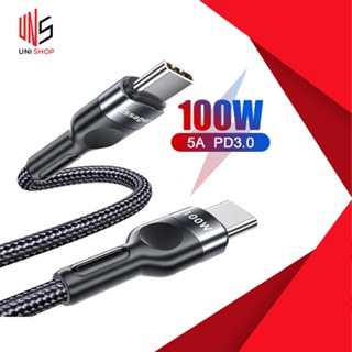 Essager สายชาร์จ USB-C PD 5A 100W สายถัก ชาร์จเร็ว ไทซี Type-C to Type C 50 เซ็น / 3 เมตร