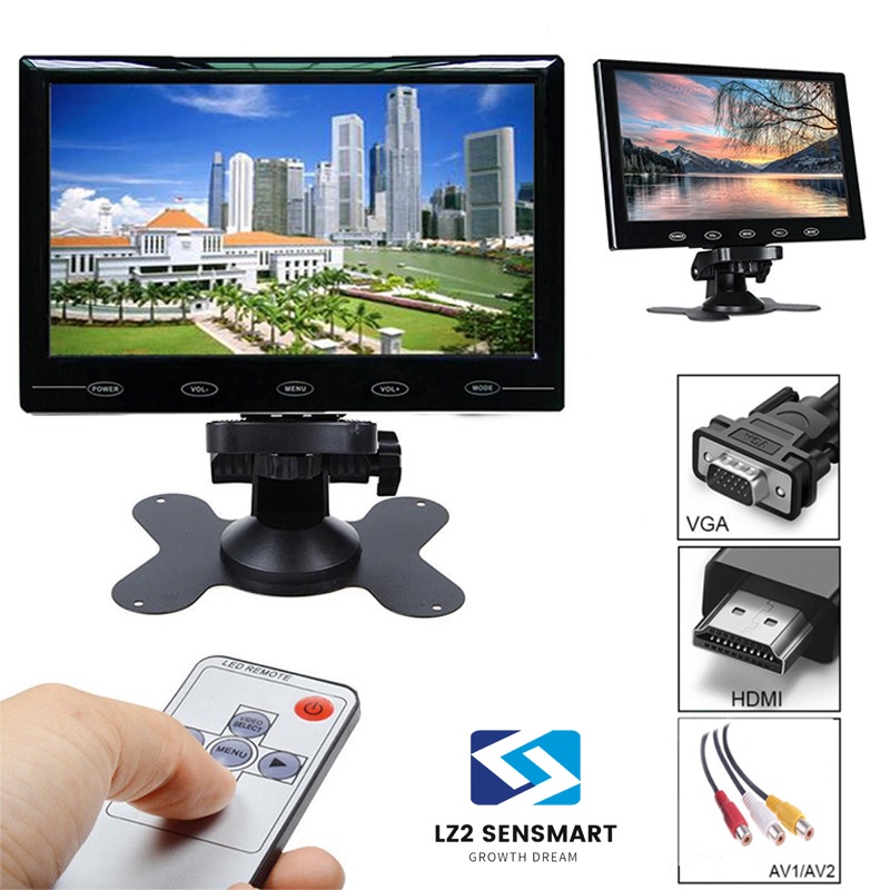 จอภาพสี TFT LCDขนาด 7 นิ้ว (2AV+VAG+HDMI )จอ LCD สำหรับรถยนต์ใช้ร่วมกับ รายละเอียดการเปิดตัว โทรศัพท์มือถือ DVR