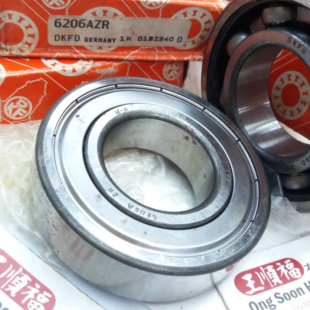 แบริ่ง 6206 Z DKF เยอรมนีโล่โลหะด้านเดียว Mercedes W123 W124 911B เกียร์ 272.6